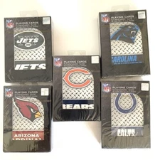 NFL Deck Playing Cards Diamond Plated - Standard Size  Pick Your Team