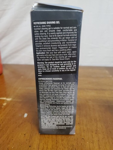 Dr. SEA Dead Sea products Refreshing Shaving Gel For Men 100 ML 3.39 OZ NIB - Picture 5 of 7