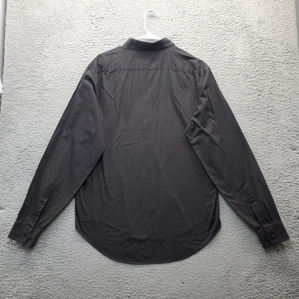 Camisa de vestir DKNY para hombre talla 16,5 estampado geográfico múltiple ajuste regular cuello abotonado Foto 2 de 4