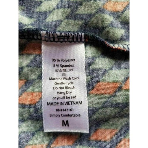 Blusa túnica LulaRoe Irma talla M roja azul verde tejida elástica - Imagen 5 de 6