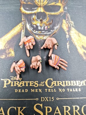 Hands Hot Toys Pirates of the Caribbean DX15 Jack Sparrow 1/6
