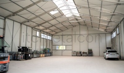 Isolierte Stahlhalle 10x20x5 sk 85kg Industriehalle Lagerhalle Gewerbehalle ITC