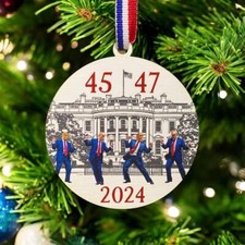 Trump 45 47 Ornament 2024  Trump Happy Dance  President Trump Ornament