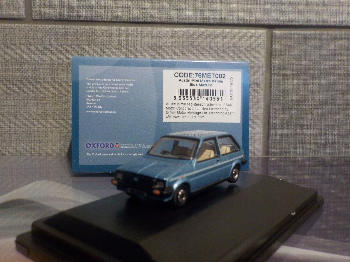Austin Mini Metro -  Blue - Oxford Diecast 1/76 76Met002