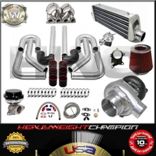 Ram Horn Turbo Kit T3/T4 for94-01 INTEGRA DC2 B16 B18 FMIC WG BOV Manifold BK