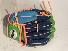 Franklin Teeball Glove 22825 size 9 1/2  Green/blue throw Mesh Tek Bond Youth