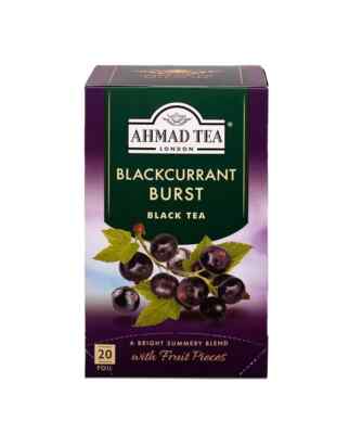 AHMAD TEA Blackcurrant Burst  Black Tea 20 Tea Bags with Fruit Pieces