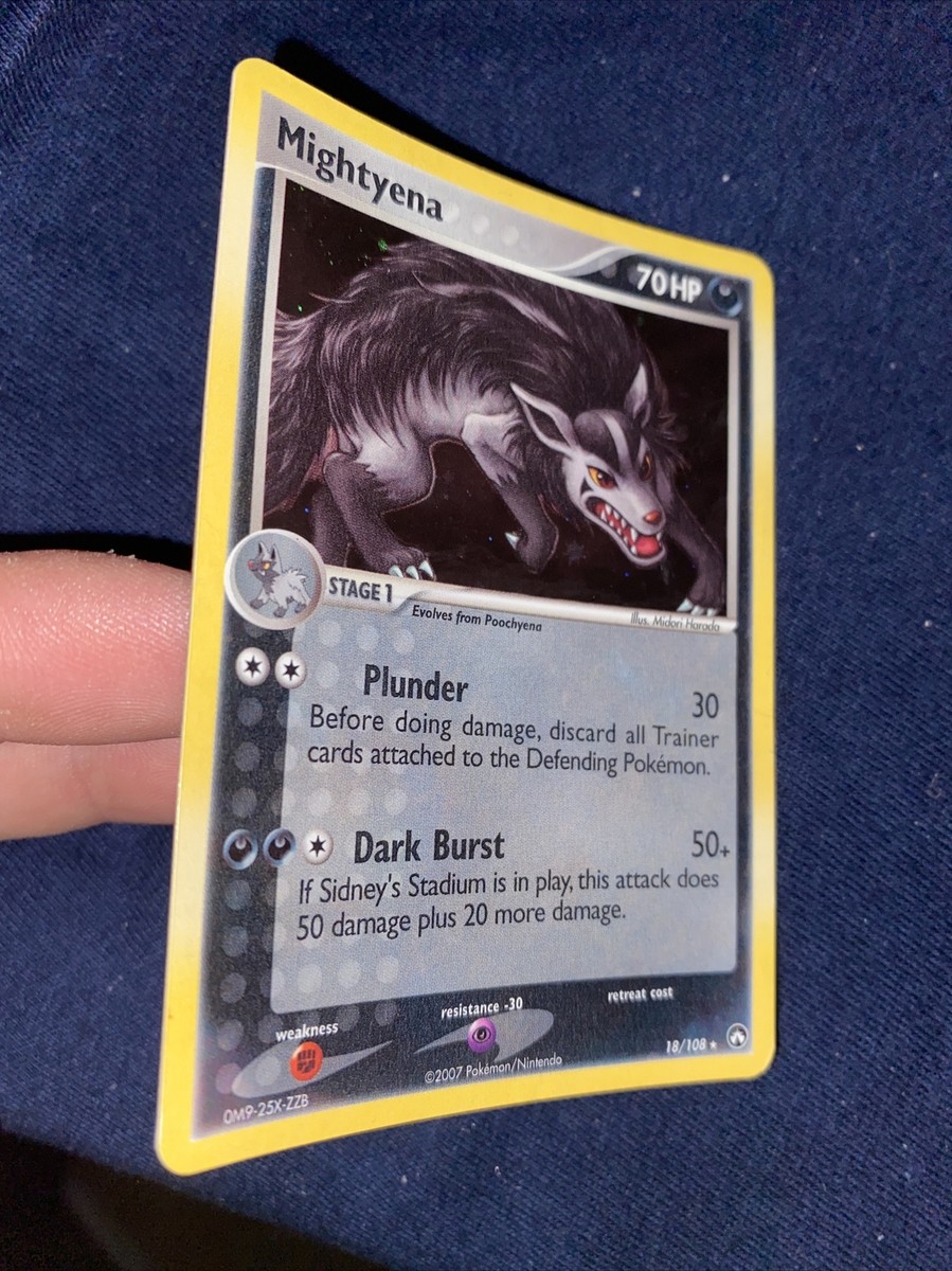 激レア　ハーマイオニー　カード Mightyena 18/108 Stamped Holo Rare-LP/ Ex Power Keepers Pokemon