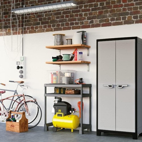 Keter Armadio Alto Titan con Ripiani Regolabili, da interno ed esterno, 80 x 44 - Foto 2 di 7