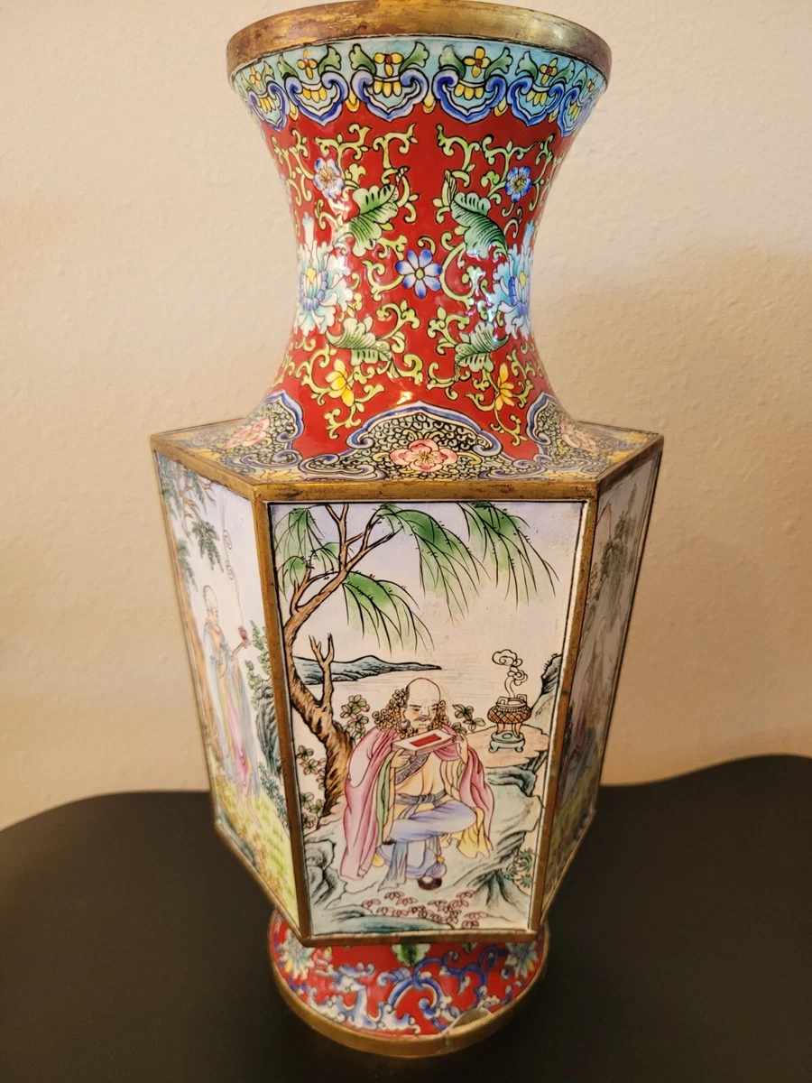 中国古董黄铜花瓶| eBay