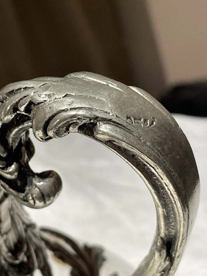 Aiguière Carafe Argent 925 Et Verre Souffler Ancienne 900 Gr - Photo 4/4