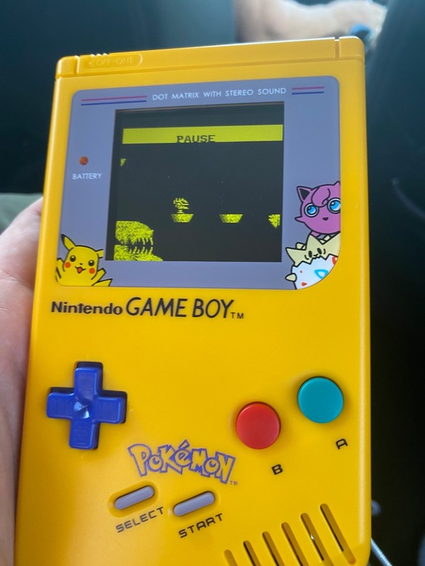 Nintendo Game Boy DMG-01 Custom Pokémon Edition Yellow Blue Tested Working OEM B