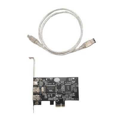 PCI Express x 1 PCI-E FireWire 1394a IEEE 1394 Kontroller Karte 3 Port Fuer1296