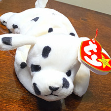 Ty Beanie Babies Sparky Dalmatian Dog Plush Pvc Error 1996 Vintage