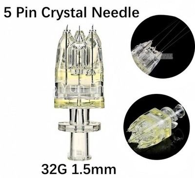 5-100pc 5 Pin Crystal Multi-Tips Replace Needle For Beauty Facial Skin Care Tool