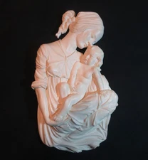 A. Gianelli Mother and Child Alabastrite Wall Art - Italy
