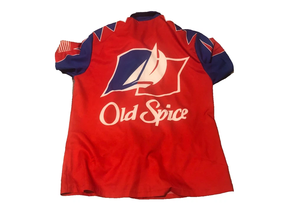 Camisa de corrida Old Spice vermelha tamanho pequeno - Imagem 2 de 4