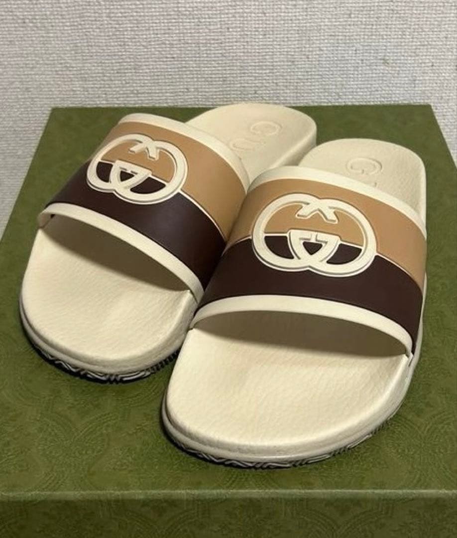 Gucci Interlockng G Slide Sandals With Logo Size 7 US About 7.5 For Men thumbnail 15