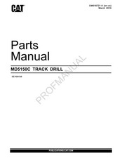 Caterpillar Cat MD5150C TRACK DRILL Parts Catalog Manual ser SEY00139