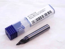 NEW HARVEY .060 SMALL O.D. AlTiN 15 DEGREE TAPER CARBIDE END MILL 3/8 SHANK 3 FL