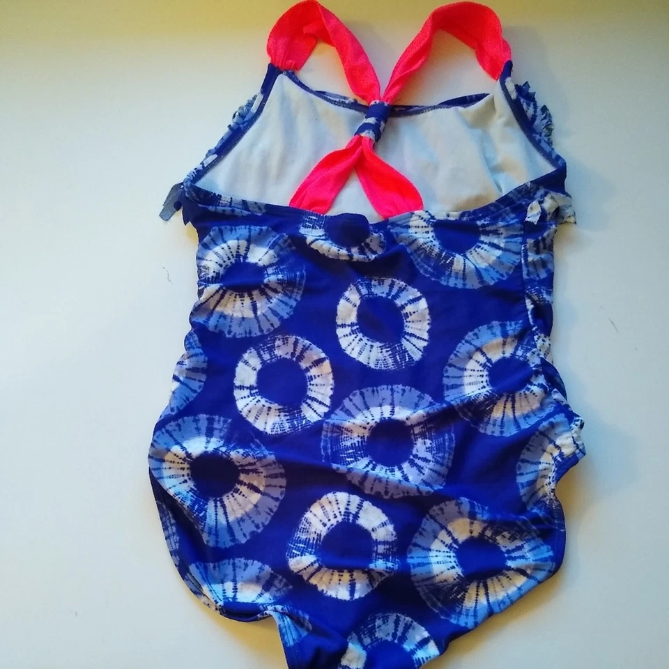 Xhilaration Girls Tie Dye blue swimsuit one piece. XL  Summer Fun - Image 4 of 4