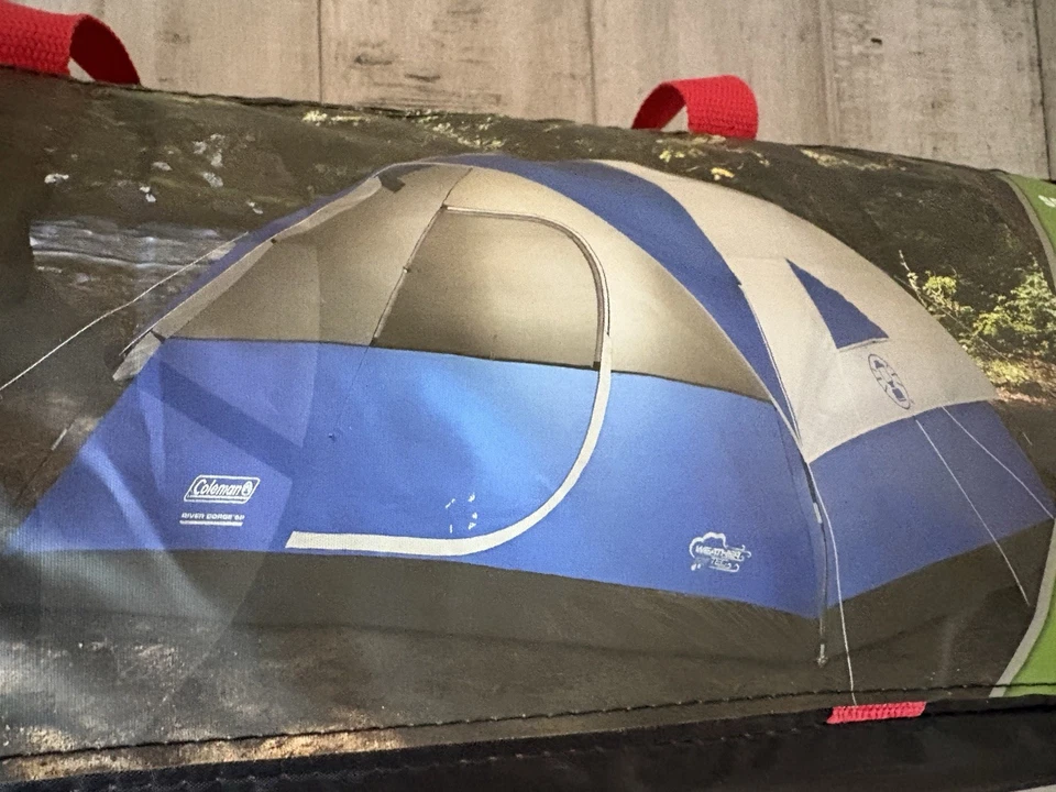 Tienda de campaña Coleman River Gorge para 6 personas azul con bolsa de transporte Foto 2 de 4