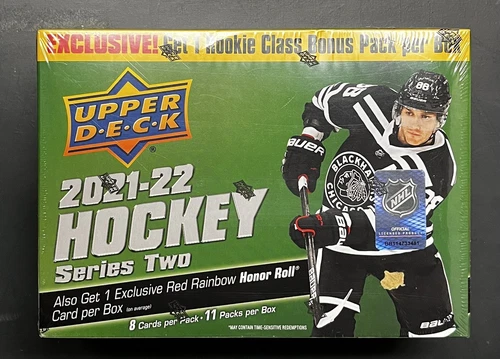 Upper Deck 2021-22 NHL Series 2 Hockey Mega Box - 88 Cards