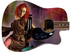 Tori Amos Signed 1/1 Custom Graphics Photo Guitar ACOA