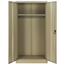 Global Industrial Unassembled Wardrobe Cabinet 36x18x72 Tan