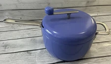POPSMITH POPCORN 6 QUART STAINLESS STEEL STOVETOP POPPER POT PURPLE BLUE