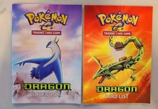 Pokemon 2004 EX Dragon Card List & Rule Book - Excellent Condition!