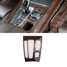1xGear Shift Red Wood Grain Central Console Panel Trim For BMW X5 X6 F15 2014-18