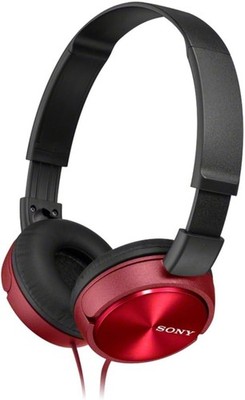 Sony MDR-ZX310 Kopfhörer, faltbar, Metallic-Rot, uni