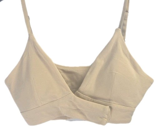 Slick Chicks Adaptive Wireless Front Closure Beige Color Women's Bra Size M