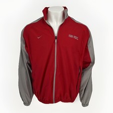 Vintage Ohio State Buckeyes Jacket Mens Medium Red Gray NCAA Football Nike 2000s