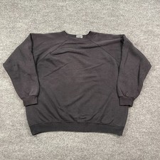 Vintage 90s Hanes Blank Raglan Sweatshirt Womens Large 24x21 Black
