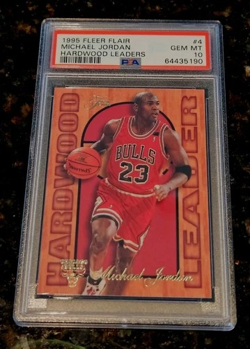 1995 FLEER FLAIR HARDWOOD LEADERS #4 MICHAEL JORDAN HOF 🔥 PSA 10