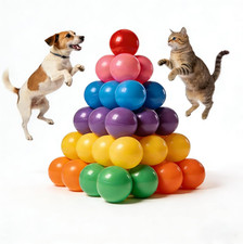 Ball Pit Balls 100 Pack - 7 Vibrant Colors Dog Ball Pit Balls