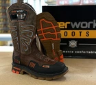 MEN'S WORK BOOTS WITH MUDGUARD SOFT TOE SQUARE TOE WESTERN RANCH HEAVY DUTY BOTA