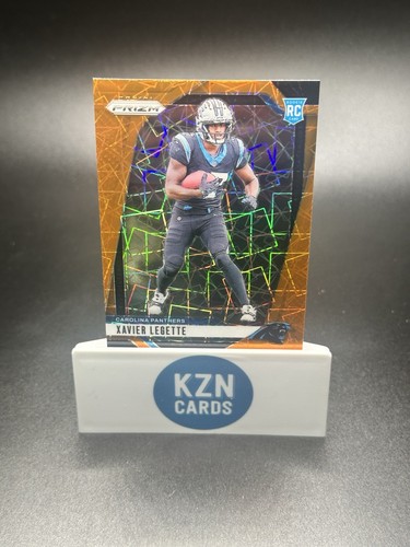2024 Panini Prizm Xavier Legette RC Orange Lazer Prizm #398 Carolina Panthers - Picture 1 of 2