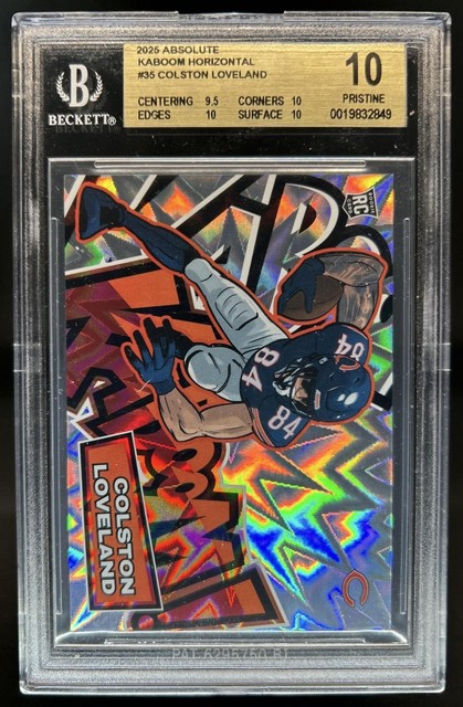 2025 Panini Absolute Colston Loveland Kaboom - Horizontal RC #35 Bears BGS 10