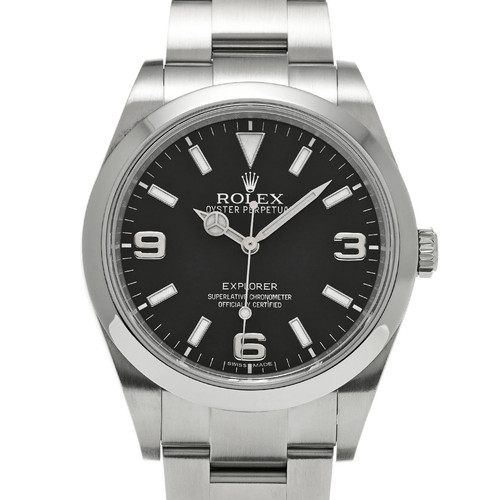 ROLEX Explorer 214270 Black Case Size 39 x 39 mm Men's Used Watch #621416