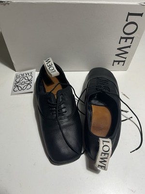 Loewe Black Lambskin Loafers 37 With Box 