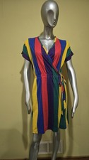 Vtg Evelyn Pearson Short Sleeve Stretch Lightweight Midi House/Beach Robe Medium