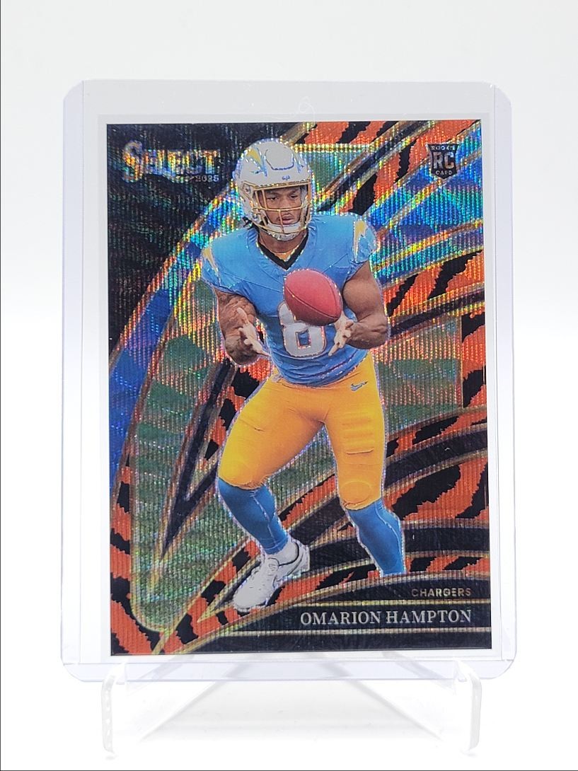 OMARION HAMPTON 2025 SELECT CLUB LEVEL ROOKIE TIGER PRIZM SP RC Q0398