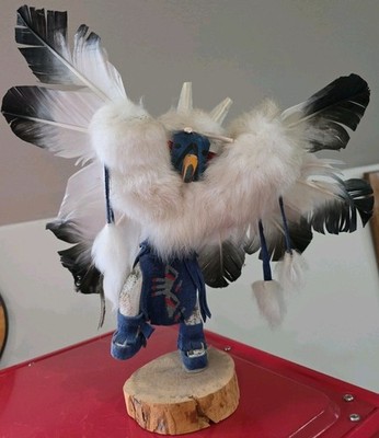 Vintage Indianer Navajo Kachina Puppe Adler Tänzerin signiert 41311 Begay 12 Zoll