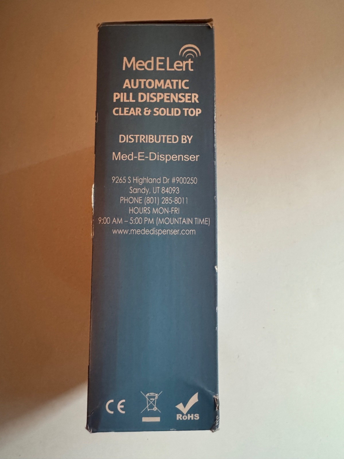 Med-E-Lert Premium Locking Automatic Pill Dispenser 6 Alarms wClear & Solid Top