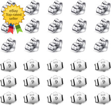 30PCS Hypoallergenic Earring Backs Replacement Silver Ear Nuts for Stud Earrings