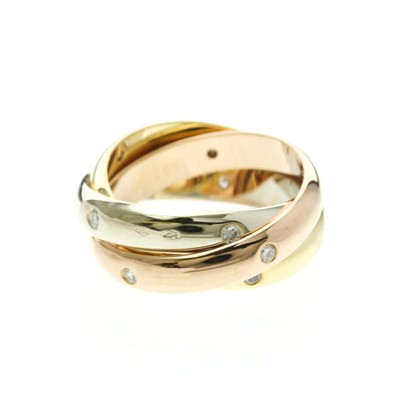 Cartier Trinity Ring With 15 Diamonds Yellow Gold (18K),Pink Gold ... BF592758