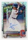 2025 Bowman Chrome Juneiker Caceres 1st Prospect Auto Mini Diamond #/100